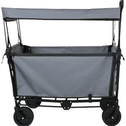 vidaXL Vouwbare Handtrolley Grijs 105 x 56.5 x 116 cm Oxford Stof