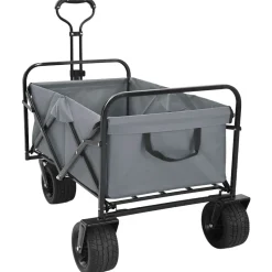 vidaXL Vouwbare Handtrolley Grijs 89 x 63 x 96 cm