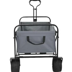 vidaXL Vouwbare Handtrolley Grijs 89 x 63 x 96 cm