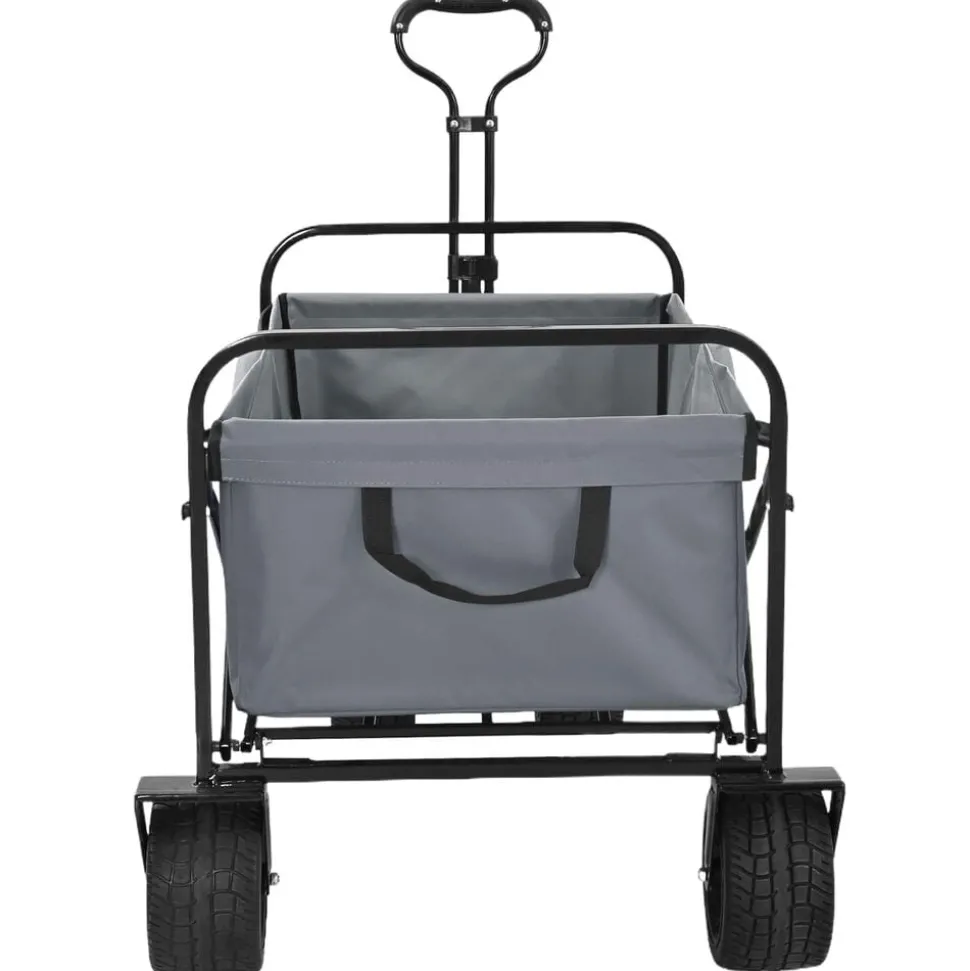 vidaXL Vouwbare Handtrolley Grijs 89 x 63 x 96 cm