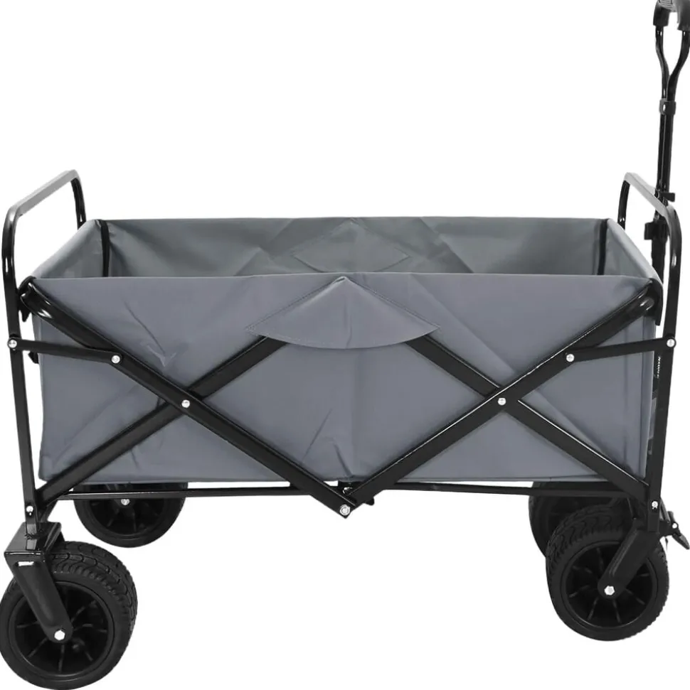vidaXL Vouwbare Handtrolley Grijs 89 x 63 x 96 cm