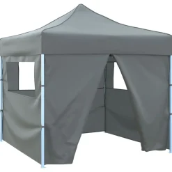 vidaXL Vouwtent pop-up met 4 zijwanden 3x3 m antraciet