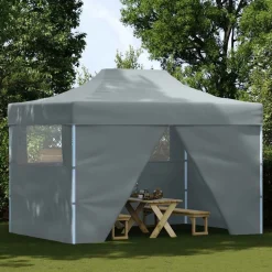 vidaXL Vouwtent pop-up met 4 zijwanden 3x4,5 m antraciet