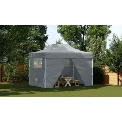 vidaXL Vouwtent pop-up met 4 zijwanden 3x4,5 m antraciet