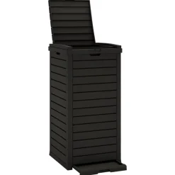 vidaXL Vuilnisbak voor buiten 41x41x86 cm polypropeen zwart