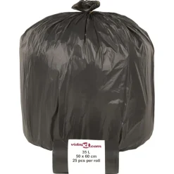 vidaXL Vuilniszakken 250 st 35 l zwart