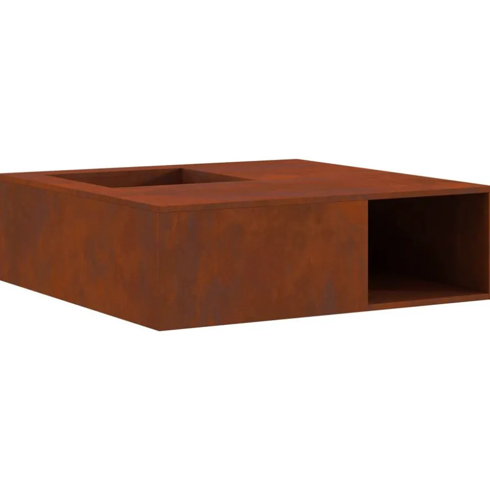 vidaXL Vuurkorf Bruin 100 x 100 x 30 cm Cortenstaal