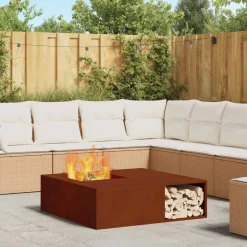 vidaXL Vuurkorf Bruin 100 x 100 x 30 cm Cortenstaal