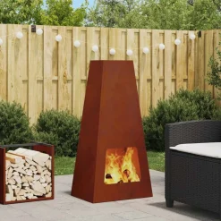 vidaXL Vuurkorf Bruin 50 x 35 x 100 cm Cortenstaal