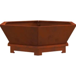 vidaXL Vuurkorf Bruin 75 x 75 x 28 cm Cortenstaal
