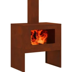 vidaXL Vuurkorf Bruin 60 x 40 x 96 cm Cortenstaal