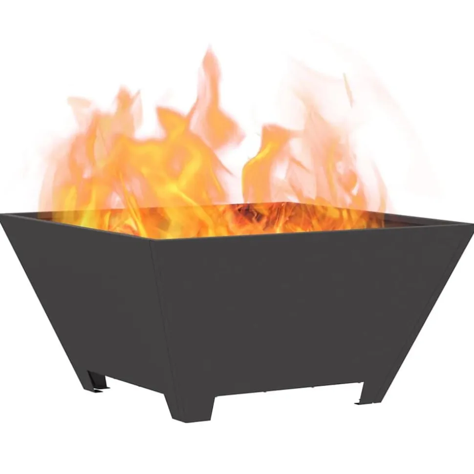 vidaXL Vuurkorf Zwart 60 x 60 x 30 cm Staal