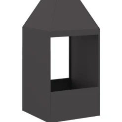 vidaXL Vuurkorf Zwart 50 x 50 x 100 cm Staal