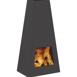 vidaXL Vuurkorf Zwart 50 x 35 x 100 cm Staal