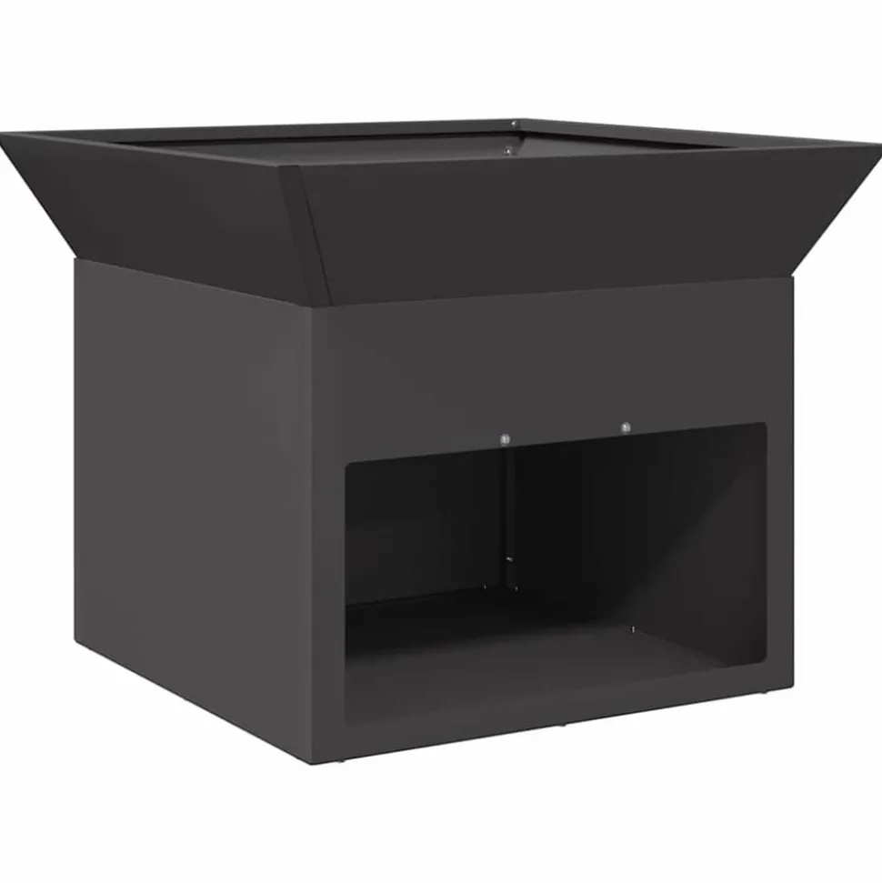 vidaXL Vuurkorf Zwart 50 x 50 x 40 cm Staal