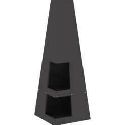 vidaXL Vuurkorf Zwart 35 x 35 x 100 cm Staal