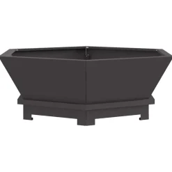vidaXL Vuurkorf Zwart 75 x 75 x 28 cm Staal