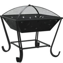 vidaXL Vuurplaats met pook XXL 50 cm staal