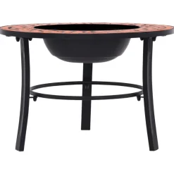 vidaXL Vuurschaal mozaïek 68 cm keramiek terracottakleurig