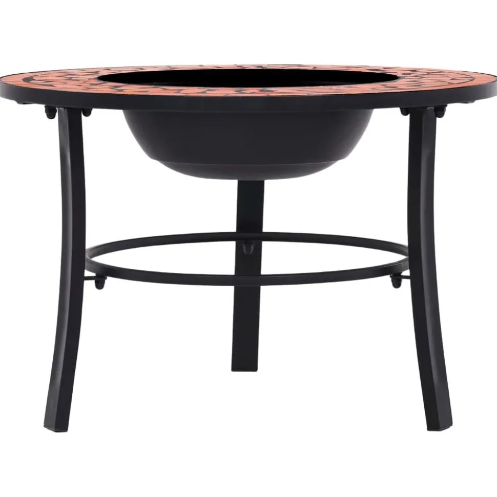 vidaXL Vuurschaal mozaïek 68 cm keramiek terracottakleurig