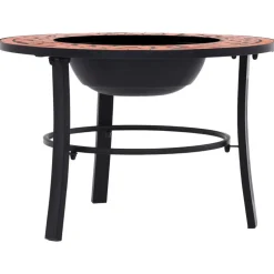 vidaXL Vuurschaal mozaïek 68 cm keramiek terracottakleurig