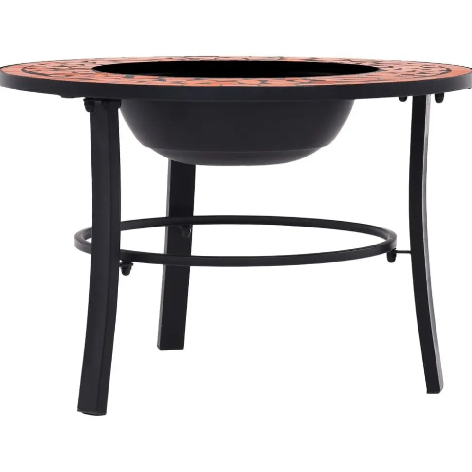 vidaXL Vuurschaal mozaïek 68 cm keramiek terracottakleurig