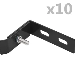 vidaXL Wand hoekverbinding 10 sets antraciet