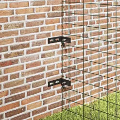 vidaXL Wand hoekverbinding 10 sets antraciet