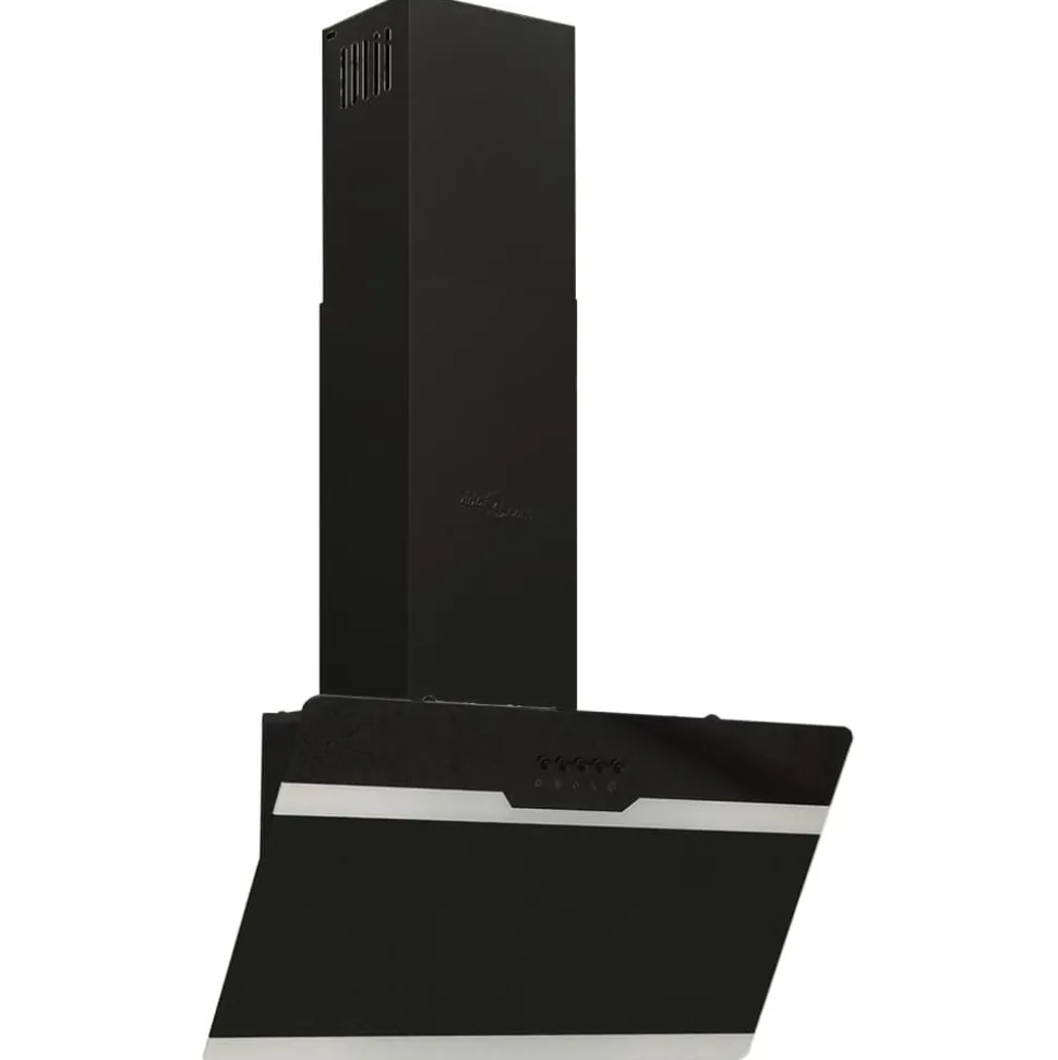 vidaXL Wandafzuigkap 60 cm staal en gehard glas zwart