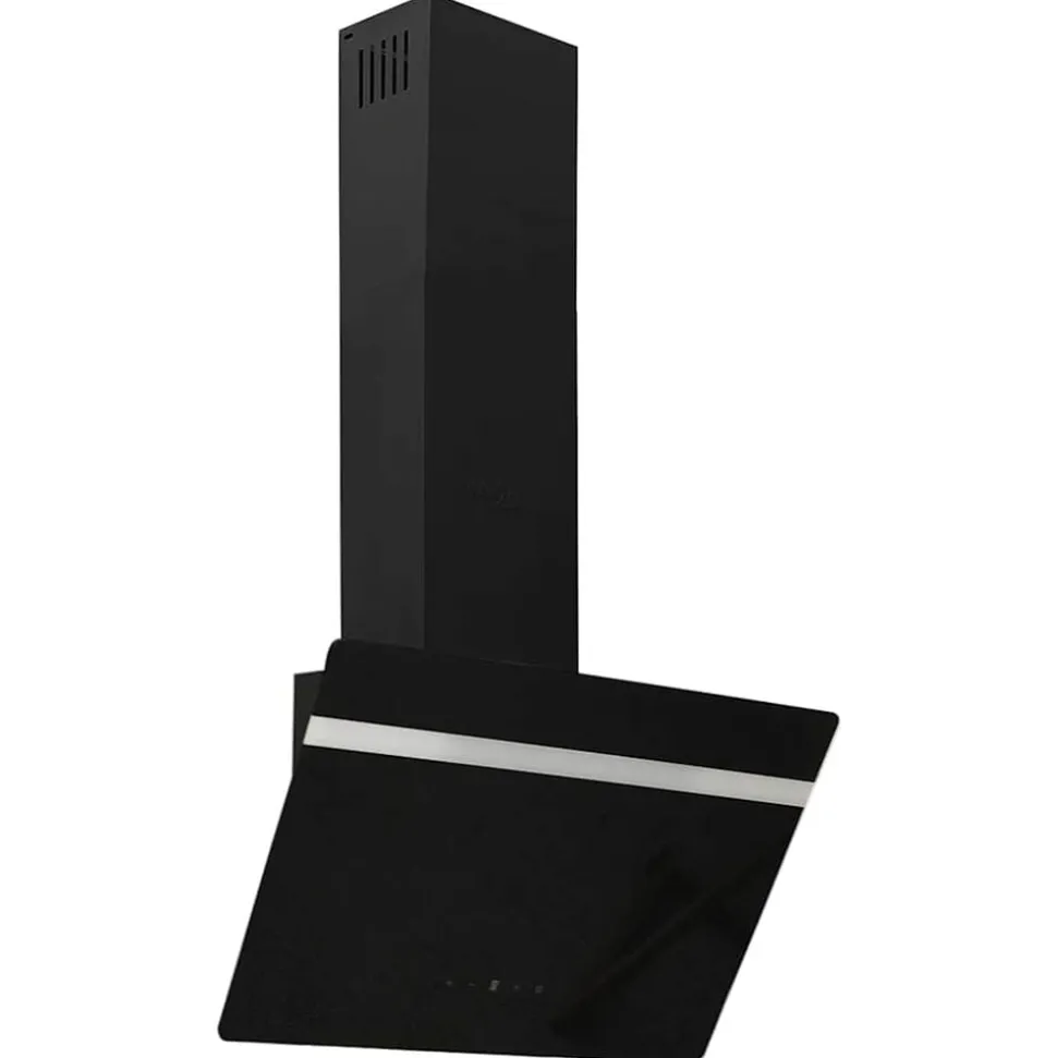 vidaXL Wandafzuigkap 60 cm staal en gehard glas zwart