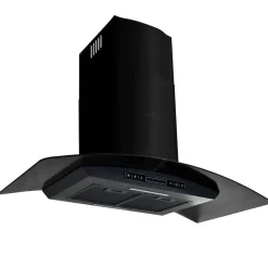 vidaXL Wandafzuigkap 756 m³/u 90 cm roestvrij staal zwart