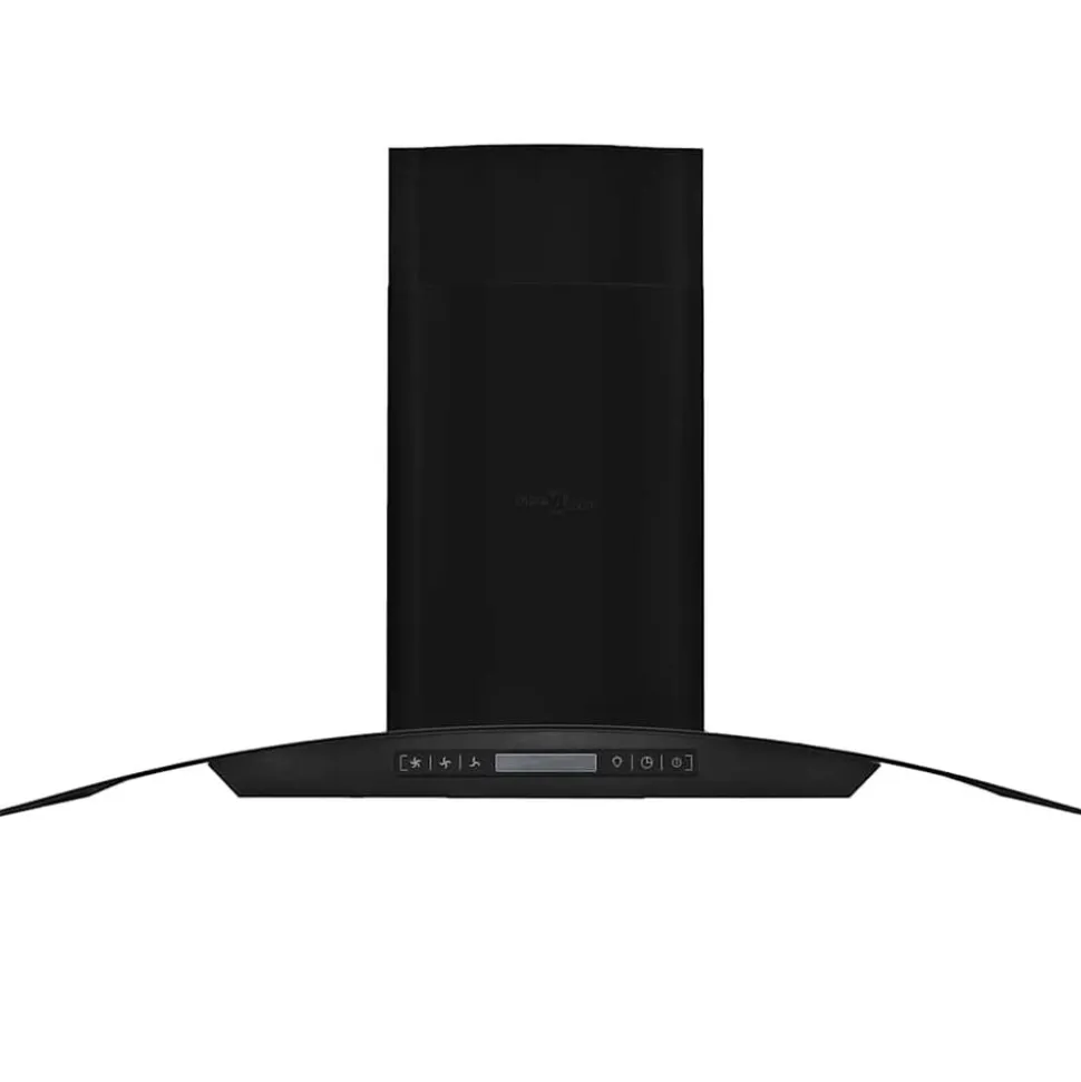 vidaXL Wandafzuigkap 756 m³/u 90 cm roestvrij staal zwart