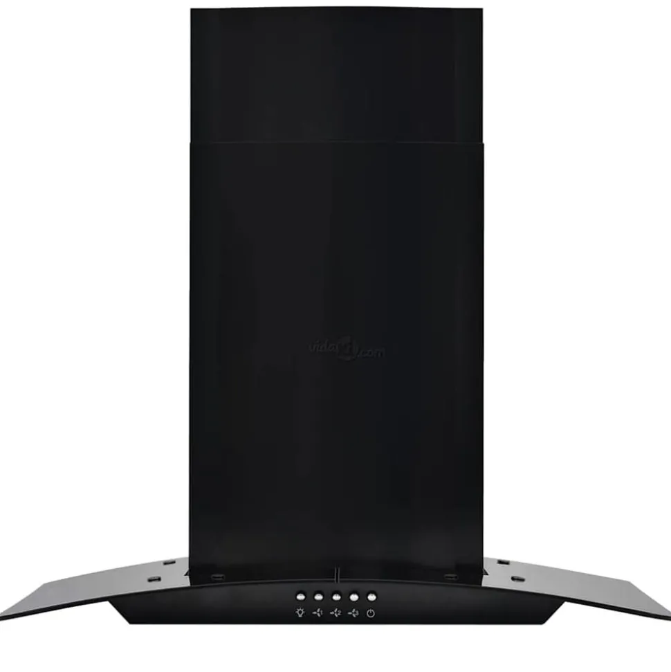 vidaXL Wandafzuigkap 756 m³/u 60 cm roestvrij staal zwart