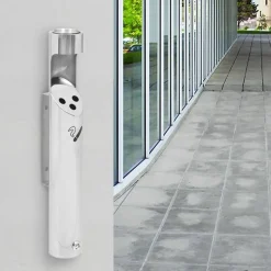 vidaXL Wandasbak RVS