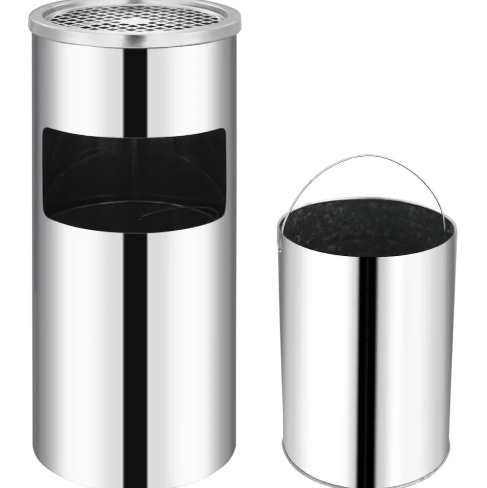 vidaXL Wandasbak/prullenbak roestvrij staal 26 L