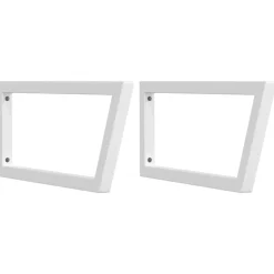 vidaXL Wandbeugels voor wasbak 2 st trapezium staal wit