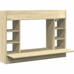 vidaXL Wandbureau 105x48x75 cm bewerkt hout sonoma eikenkleurig