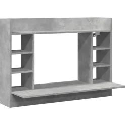 vidaXL Wandbureau 105x48x75 cm bewerkt hout betongrijs
