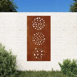 vidaXL Wanddecoratie tuin bladontwerp 105x55 cm cortenstaal