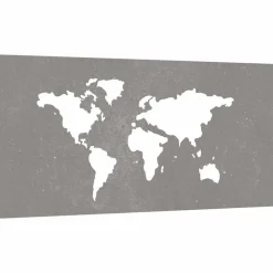 vidaXL Wanddecoratie tuin wereldkaartontwerp 105x55 cm cortenstaal
