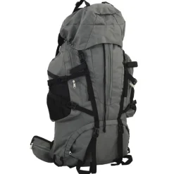 vidaXL Wandelrugzak 60 L oxford stof grijs
