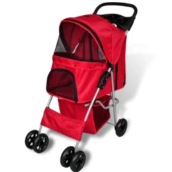 vidaXL Wandelwagen voor hond rood
