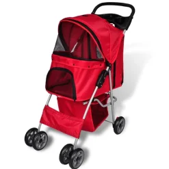 vidaXL Wandelwagen voor hond rood