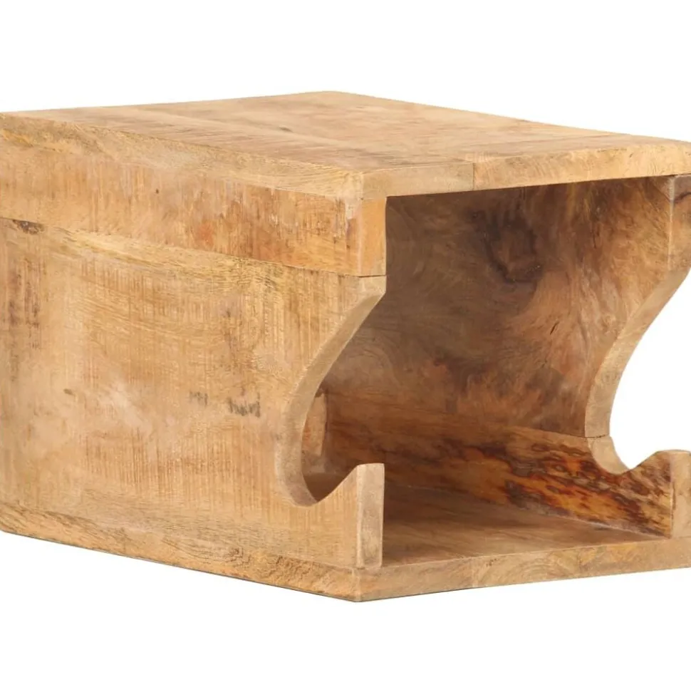 vidaXL Wandfietsenrek 35x25x25 cm massief ruw mangohout
