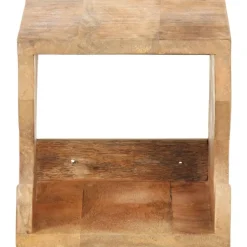 vidaXL Wandfietsenrek 35x25x25 cm massief ruw mangohout
