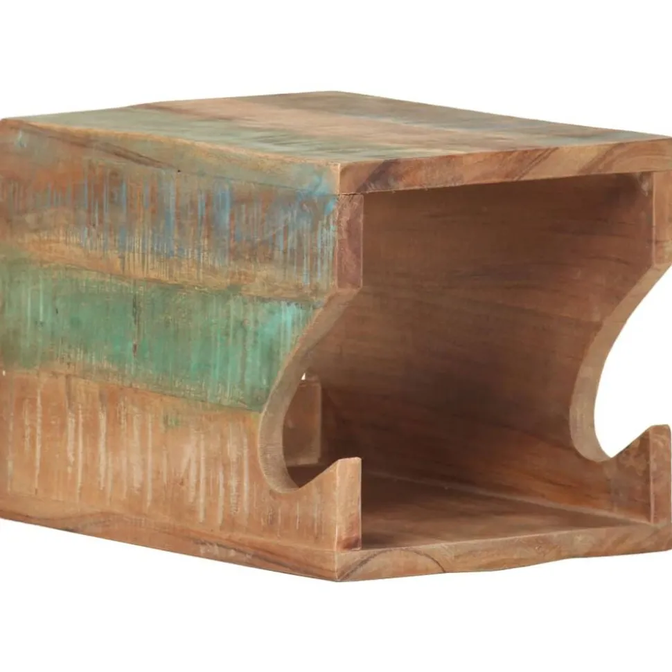 vidaXL Wandfietsenrek 35x25x25 cm massief gerecycled hout