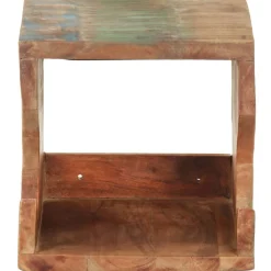 vidaXL Wandfietsenrek 35x25x25 cm massief gerecycled hout