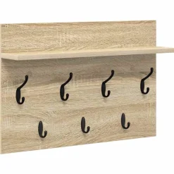 vidaXL Wandgemonteerde kapstok met plank Sonoma Eiken 60 x 40 x 12 cm