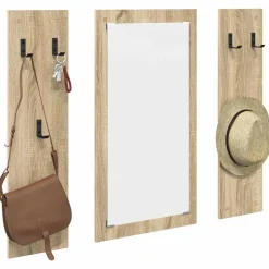 vidaXL Wandgemonteerde kapstok Sonoma Eiken 96 x 1,5 x 90 cm