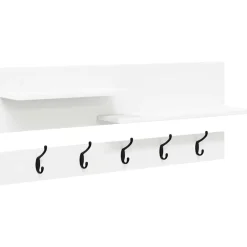 vidaXL Wandgemonteerde kapstok Wit 90 x 15 x 36 cm Bewerkt hout